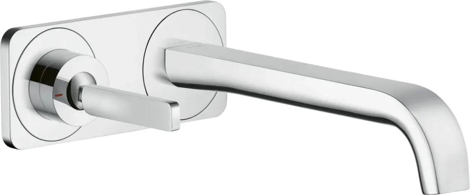 Axor Citterio E Single Lever Basin Mixer Wall-mounted With Pin Handle, Spout 221 Mm And Plate Chrome product image - Image 2