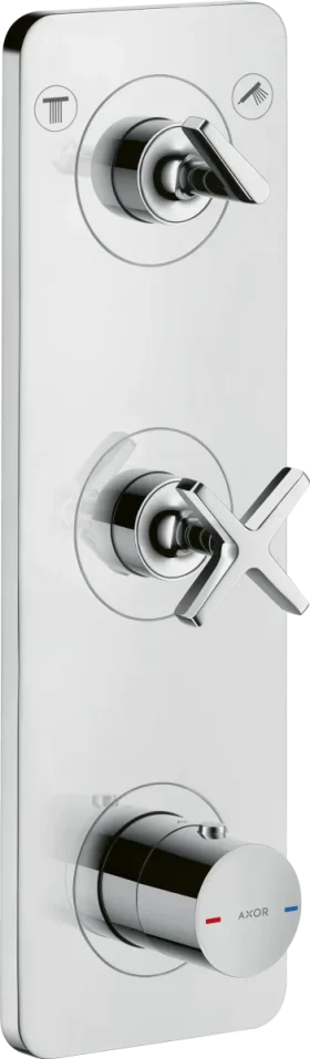 Axor Citterio E Thermostatic Module 380/120 For Concealed Installation For 2 Outlets With Plate Chrome product image - Image 2