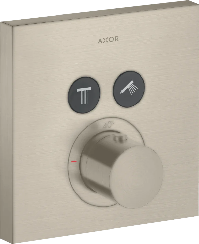 Axor Showersolutions Thermostatic Shower Mixer Concealed 220 X 185 X 135mm Nickel - Brushed product image - Image 2