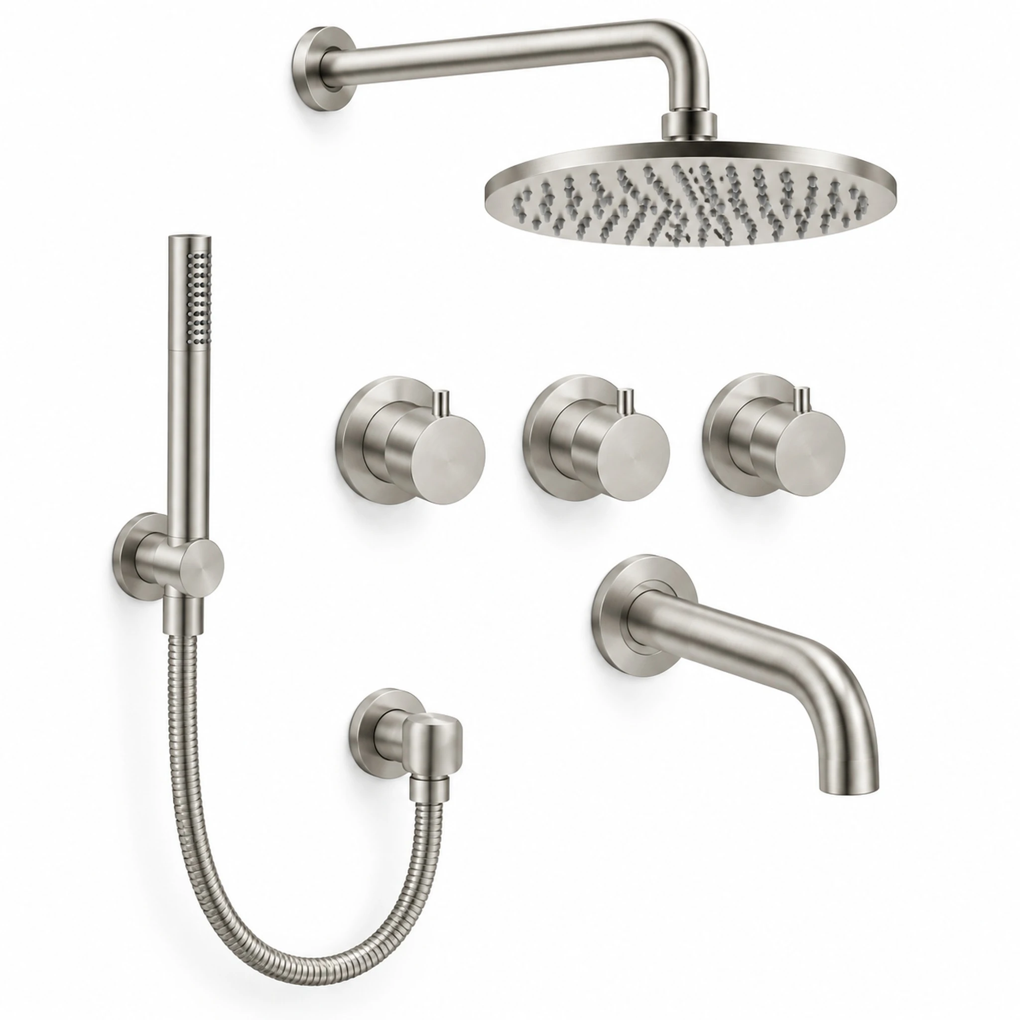 Crosswater Module Shower Set 10 Brushed Nickel