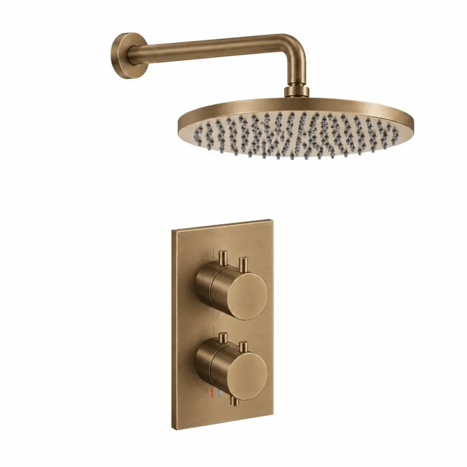 Crosswater Crossbox Shower Set 1 Brushed Bronze 300mm product image - Image 1