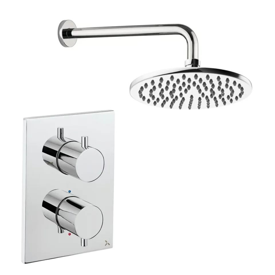 Crosswater Crossbox Shower Set 1 Chrome 200mm product image - Image 1