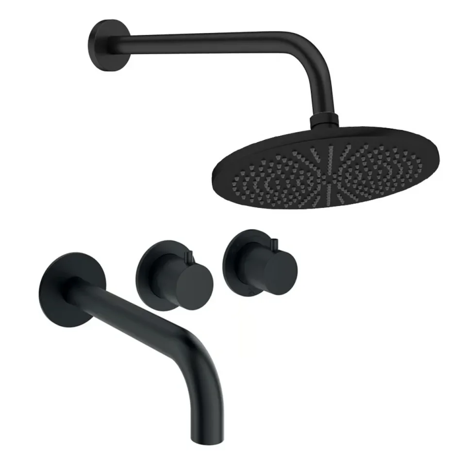 Crosswater Module Shower Set 3 Matt Black 300mm product image - Image 1