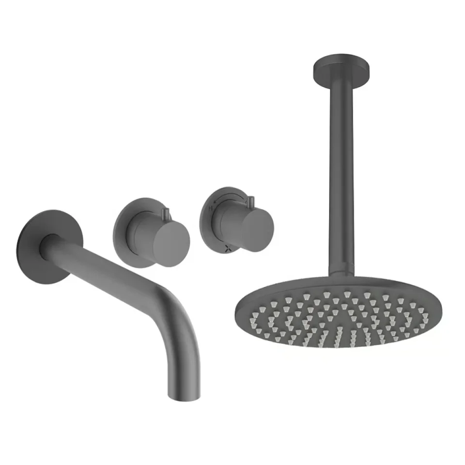 Crosswater Module Shower Set 3 Slate 200mm Ceiling Mounted product image - Image 1