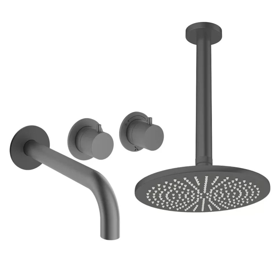 Crosswater Module Shower Set 3 Slate 300mm Ceiling Mounted product image - Image 1