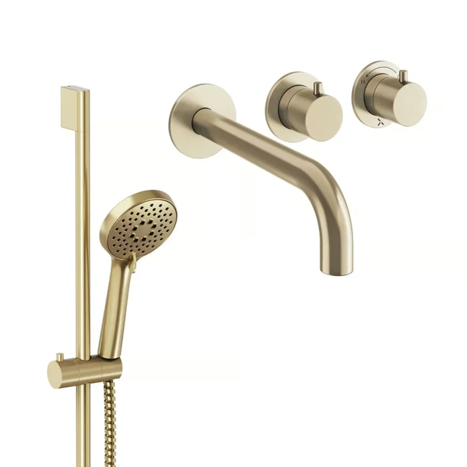 Crosswater Module Shower Set 4 Brushed Brass product image - Image 1
