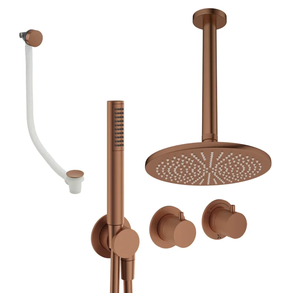 Crosswater Module Shower Set 9 Brushed Bronze 300mm Ceiling Mounted product image - Image 1