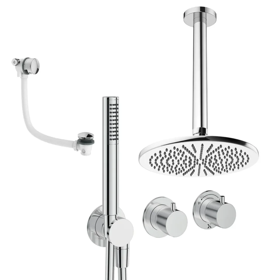 Crosswater Module Shower Set 9 Chrome 300mm Ceiling Mounted product image - Image 1