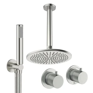Crosswater Module Shower Set 1 Brushed Nickel 300mm Ceiling Mounted