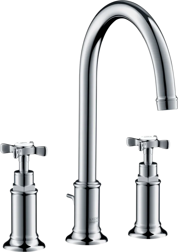 Axor Montreux 3-hole Basin Mixer 180 With Cross Handles And Pop-up Waste Chrome product image - Image 2