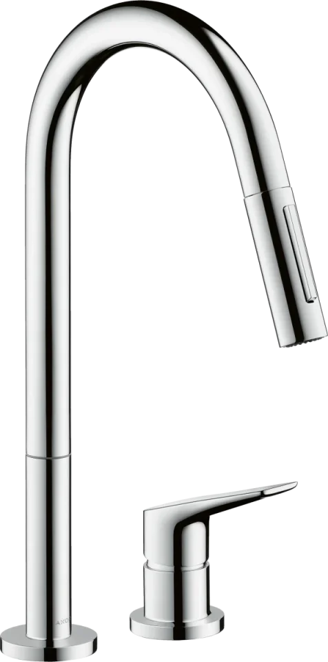 Axor Citterio M 2-hole Single Lever Kitchen Mixer 220 With Pull-out Spray Chrome product image - Image 2