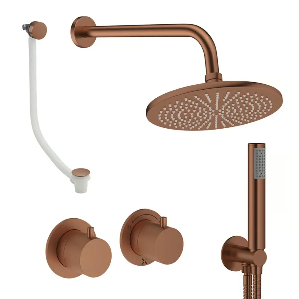 Crosswater Module Shower Set 6 Brushed Bronze 300mm product image - Image 1