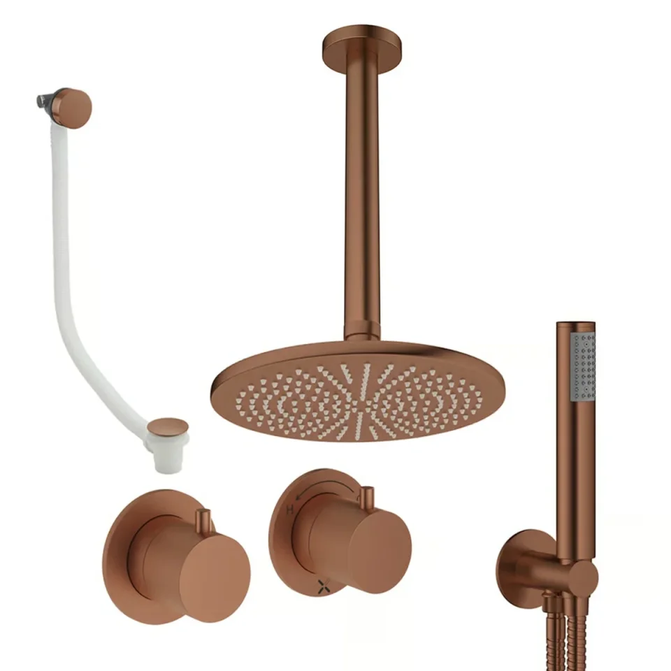 Crosswater Module Shower Set 6 Brushed Bronze 300mm Ceiling Mounted product image - Image 1