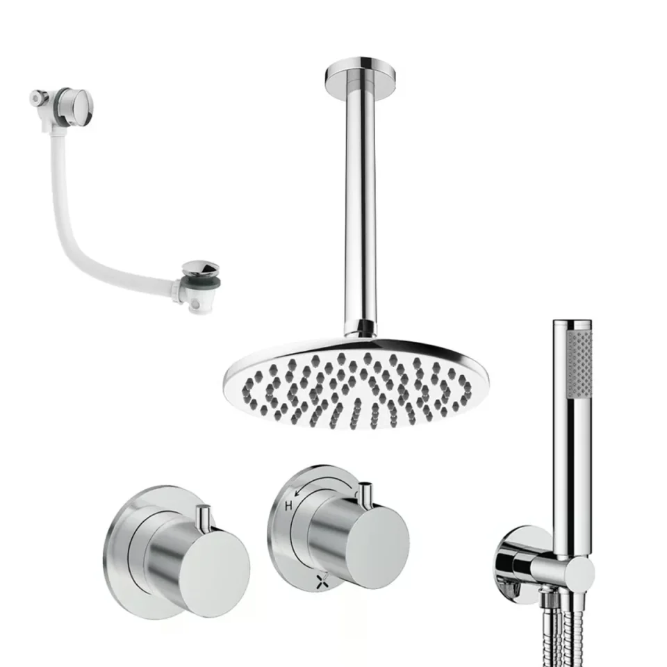 Crosswater Module Shower Set 6 Chrome 200mm Ceiling Mounted product image - Image 1