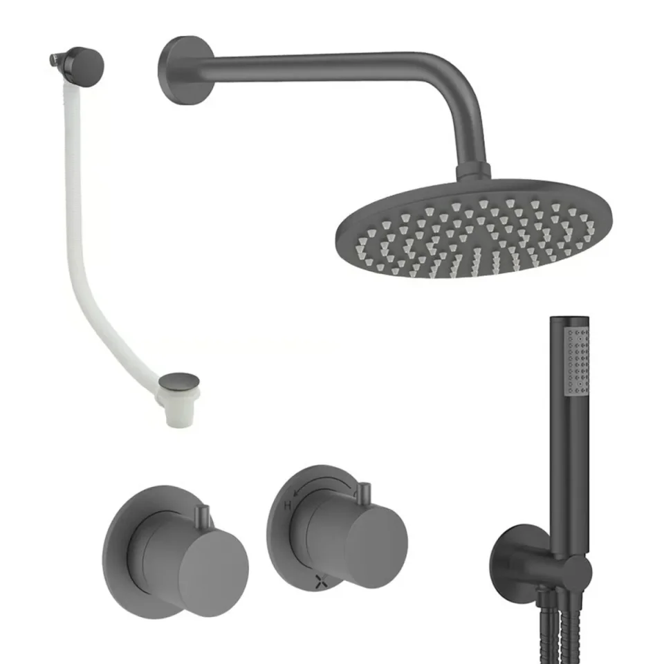 Crosswater Module Shower Set 6 Slate 200mm product image - Image 1