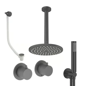 Crosswater Module Shower Set 6 Slate 200mm Ceiling Mounted