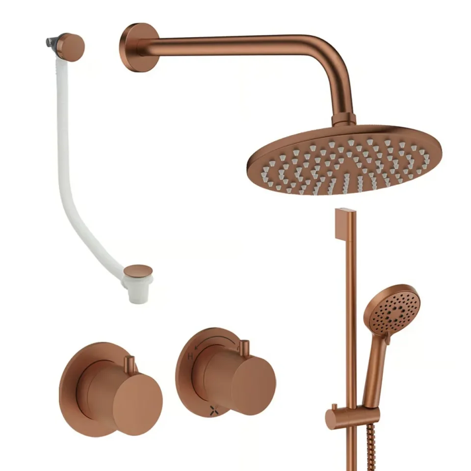 Crosswater Module Shower Set 7 Brushed Bronze 200mm product image - Image 1