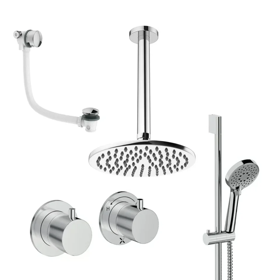 Crosswater Module Shower Set 7 Chrome 200mm Ceiling Mounted product image - Image 1