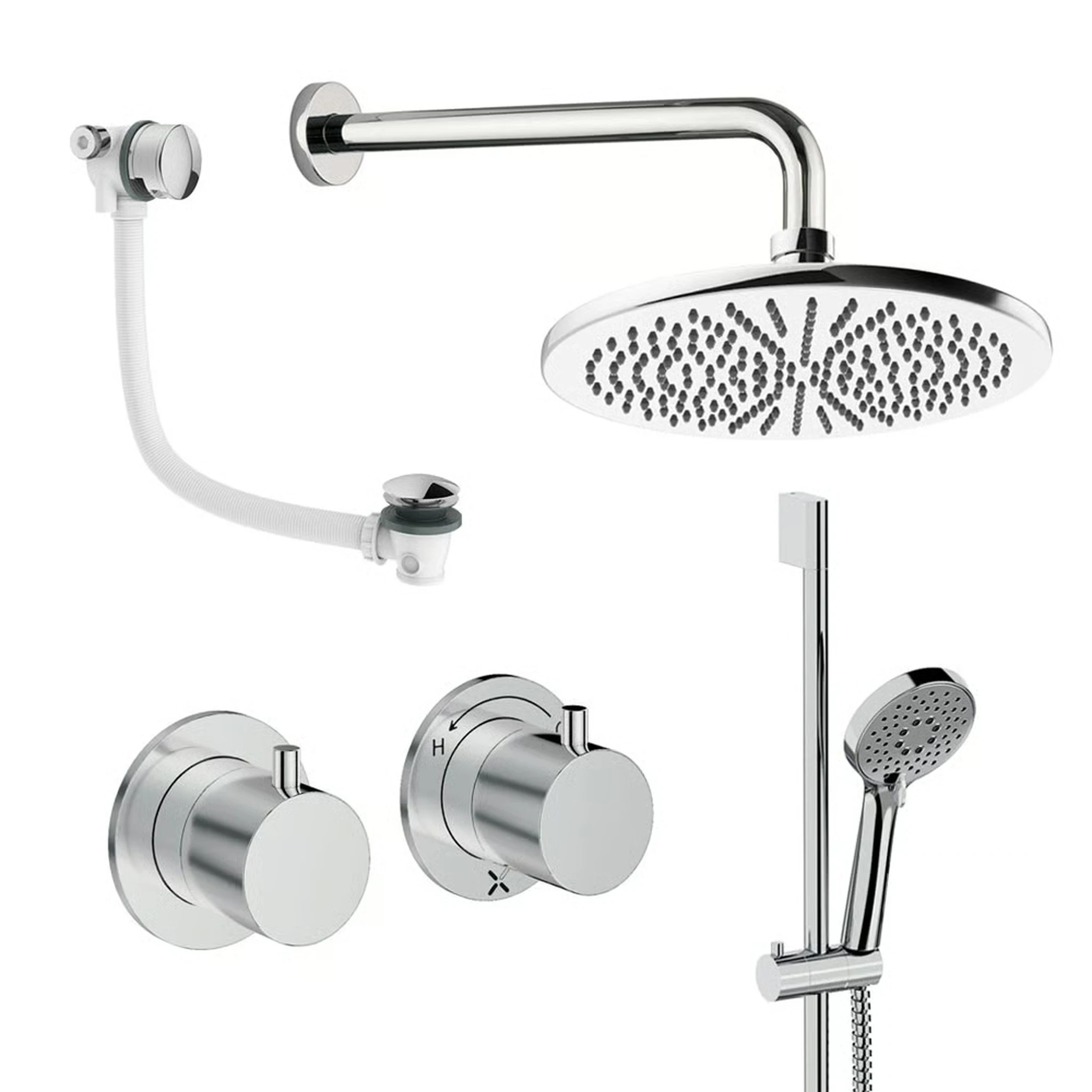 Crosswater Module Shower Set 7 Chrome 300mm