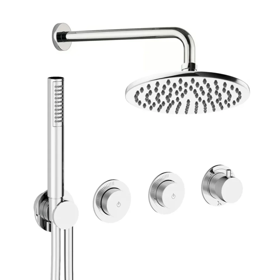 Crosswater Module Shower Set 8 Chrome 200mm product image - Image 1