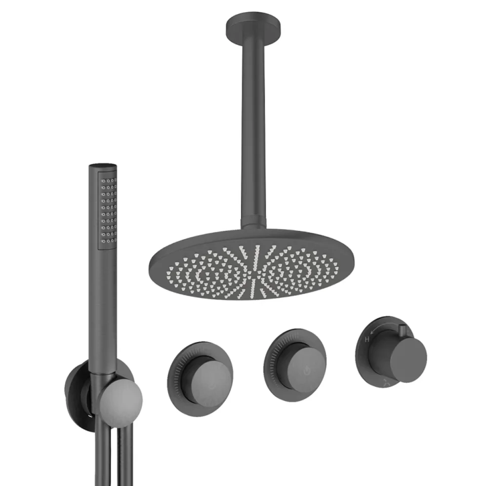 Crosswater Module Shower Set 8 Slate 300mm Ceiling Mounted product image - Image 1