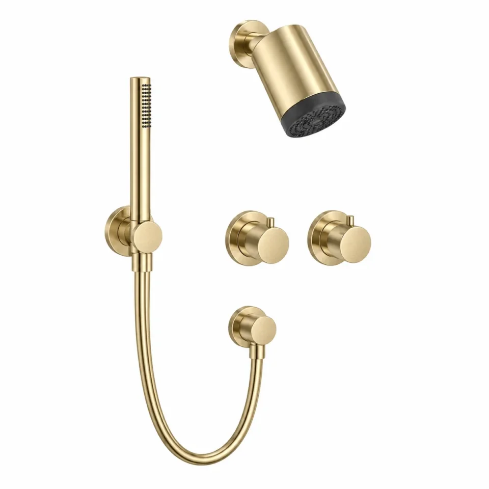 Crosswater Module Plus Shower Set 3 Brushed Brass product image - Image 1