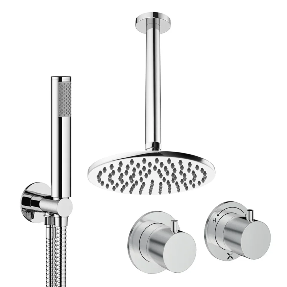 Crosswater Module Shower Set 1 Chrome 200mm Ceiling Mounted product image - Image 1