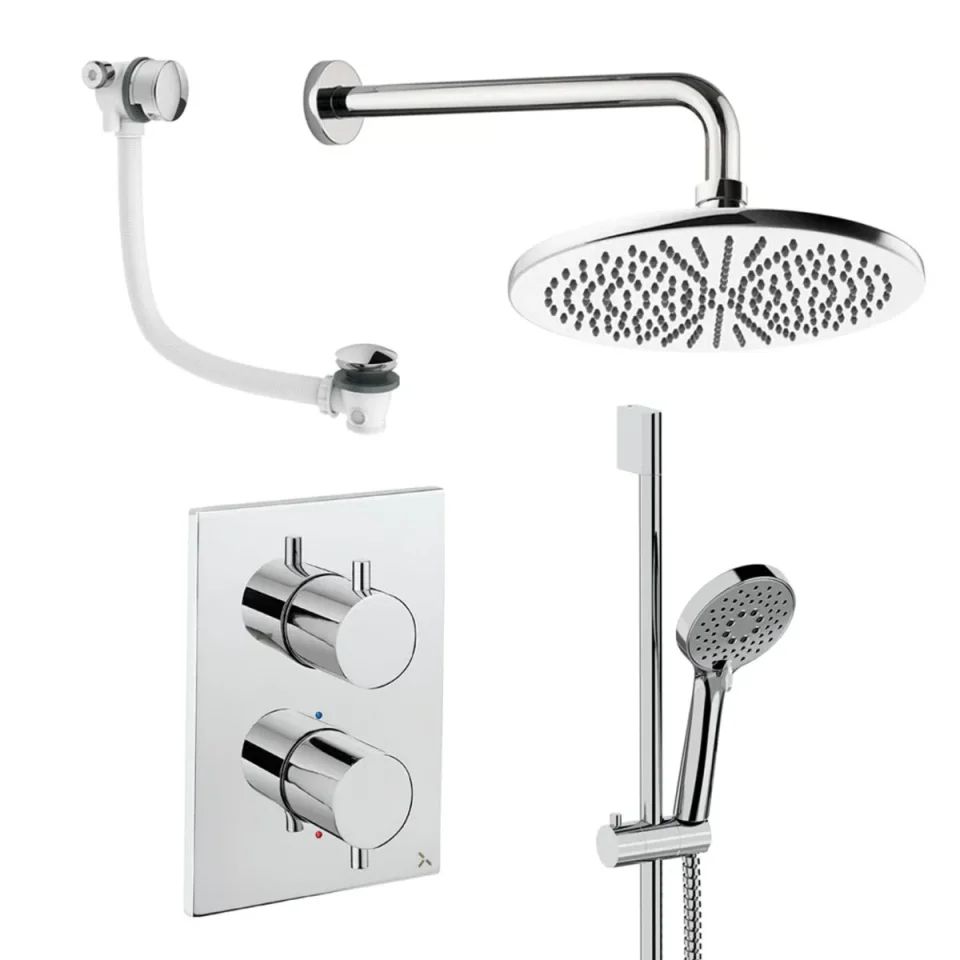 Crosswater Crossbox Shower Set 10 Chrome 300mm product image - Image 1