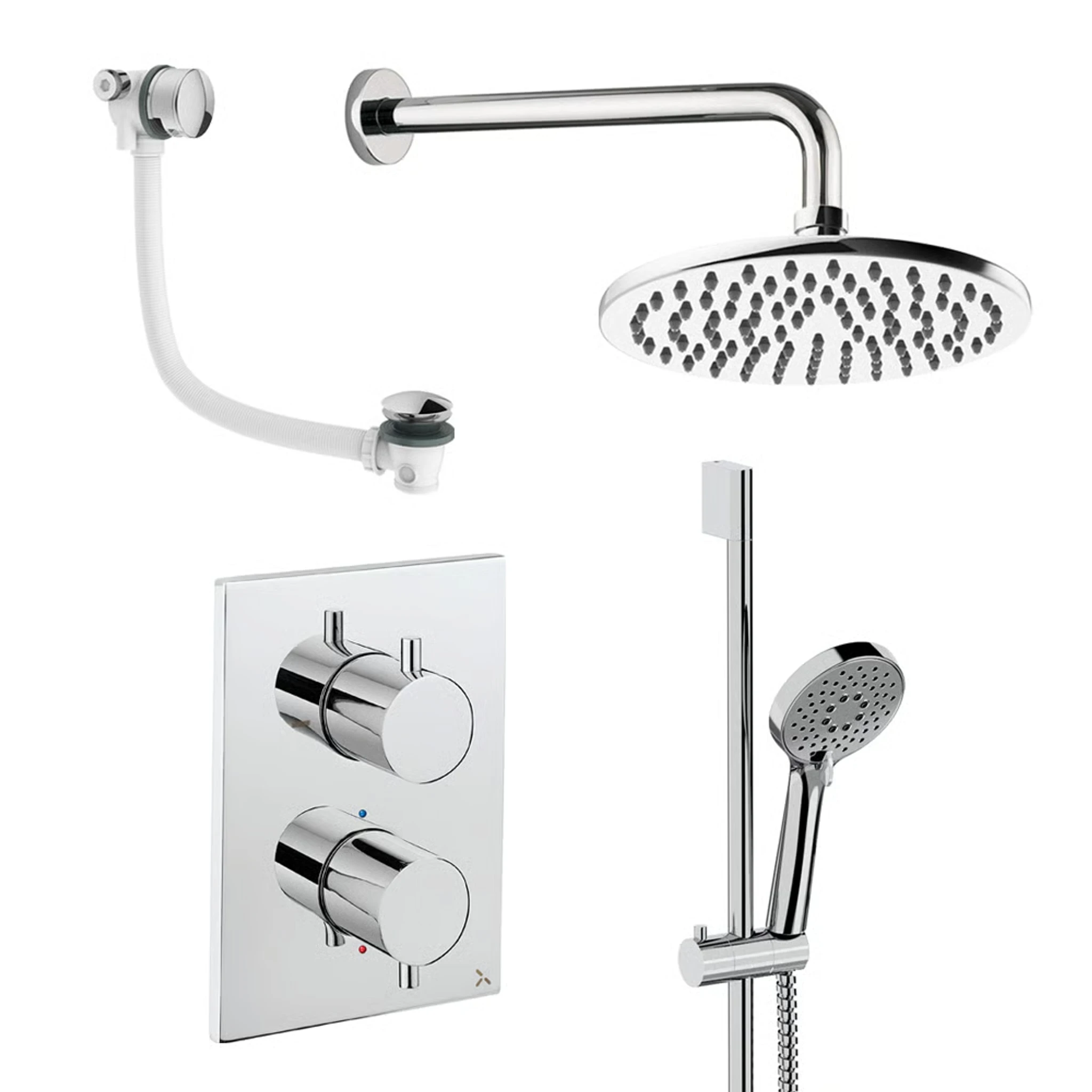 Crosswater Crossbox Shower Set 10 Chrome 200mm
