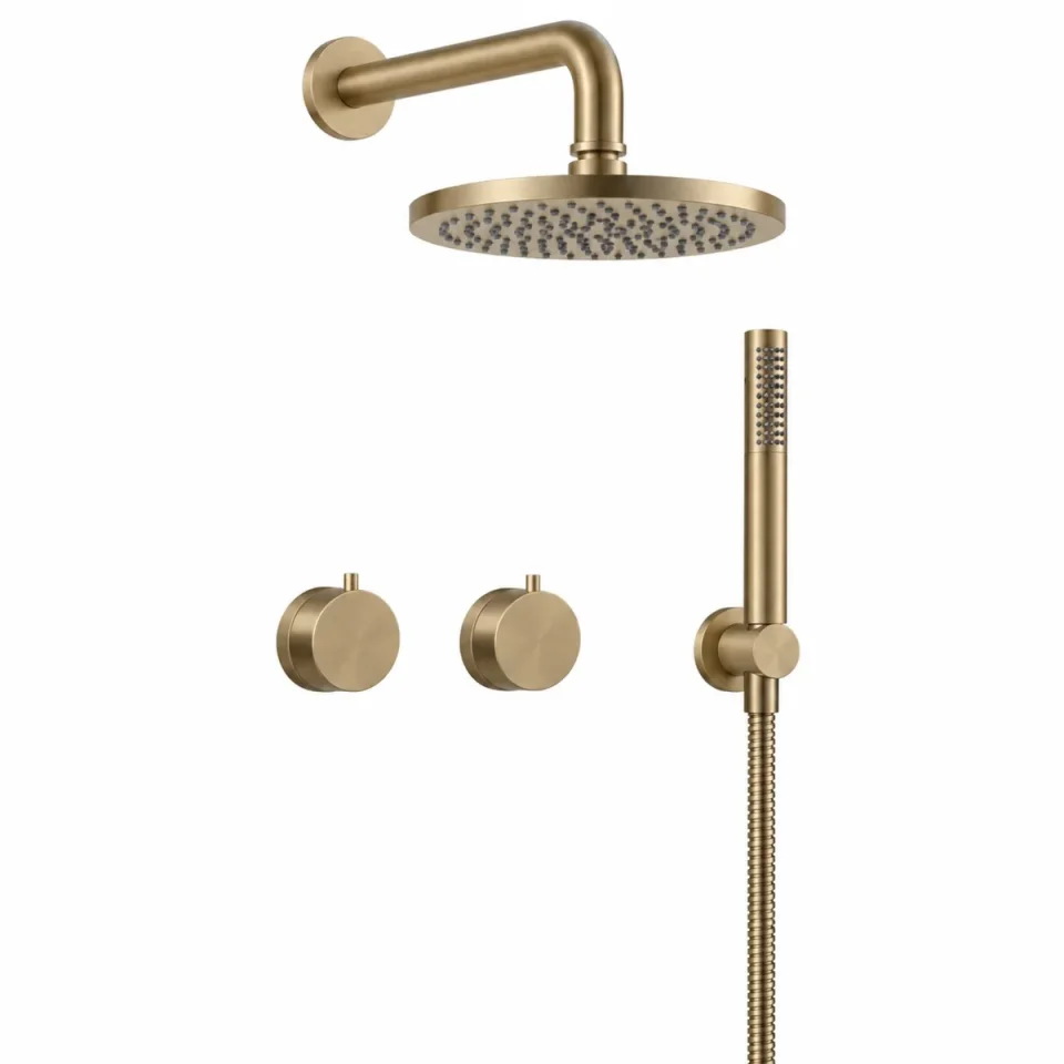 Crosswater Module Shower Set 1 Brushed Brass 200mm product image - Image 1