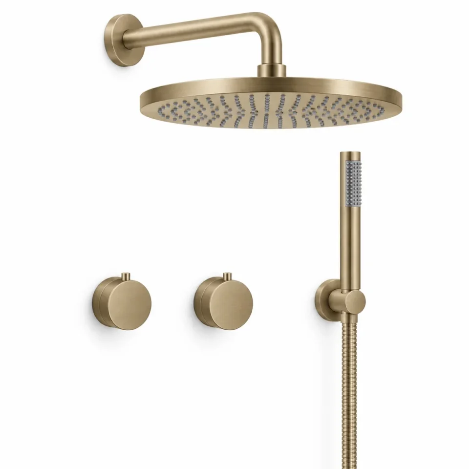Crosswater Module Shower Set 1 Brushed Brass 300mm product image - Image 1