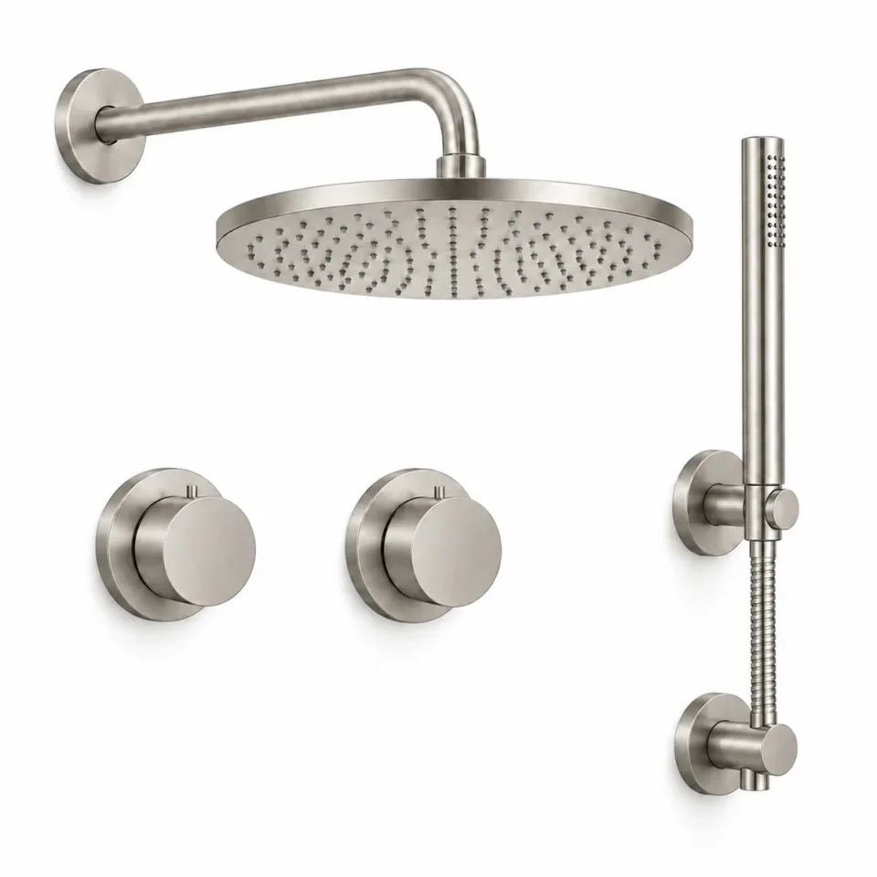Crosswater Module Shower Set 1 Brushed Nickel 300mm product image - Image 1