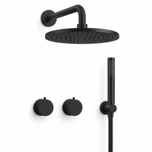 Crosswater Module Shower Set 1 Matt Black 300mm