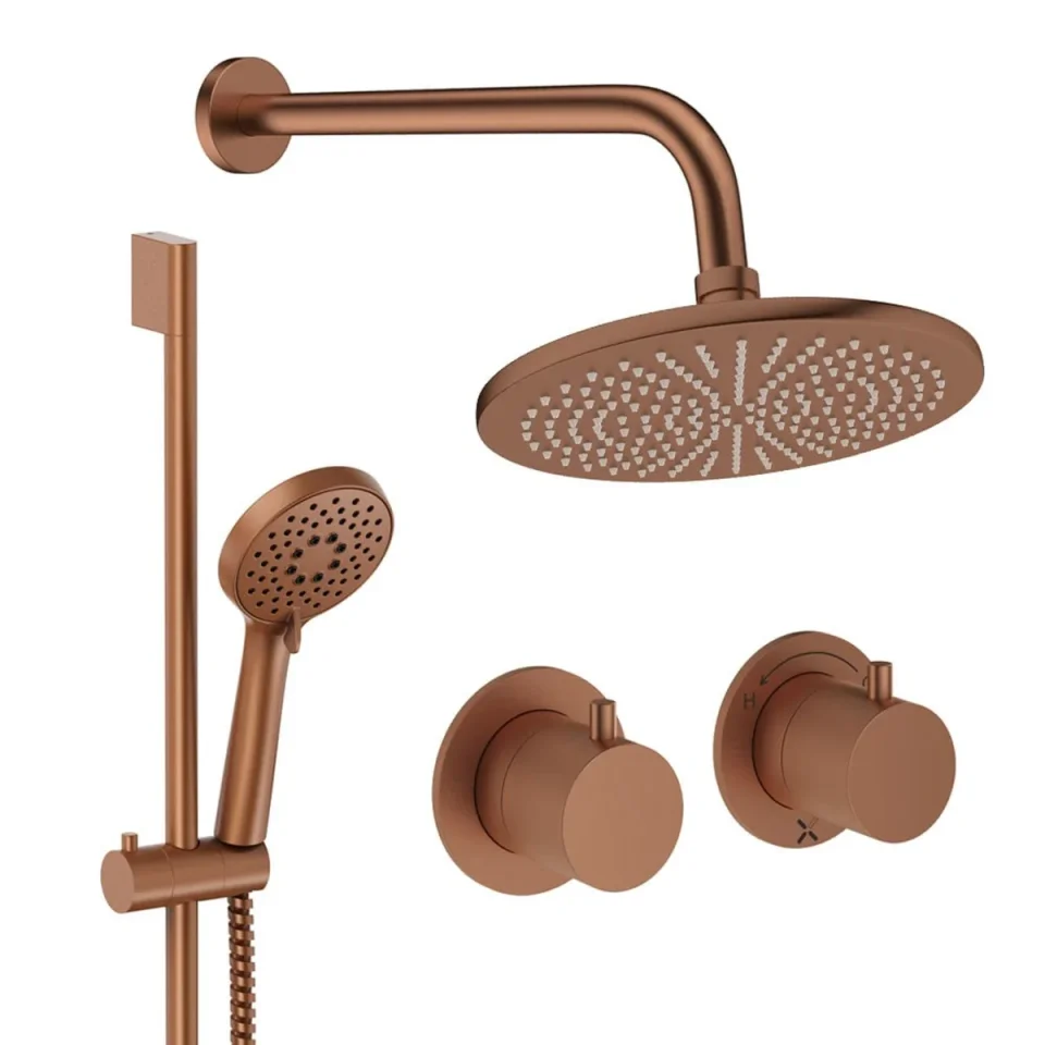 Crosswater Module Shower Set 2 Brushed Bronze 300mm product image - Image 1