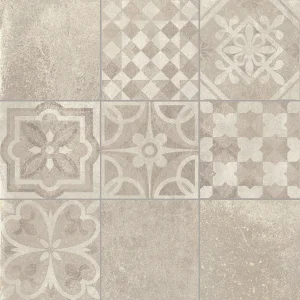 European Tiles Cemento BEIGE DECORE' 60 X 60 Rectified Matte Tile