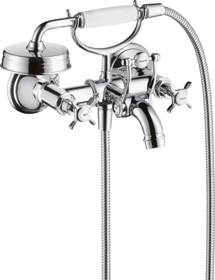 Axor Montreux 2-handle Manual Bath Mixer For Exposed Installation With Cross Handles Chrome product image - Image 2