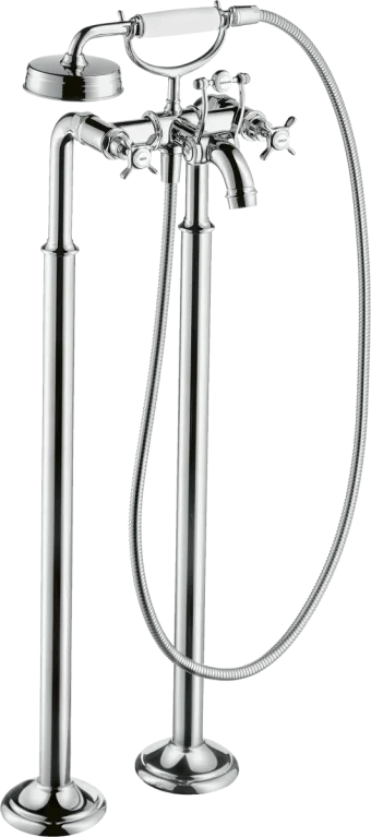 Axor Montreux 2-handle Manual Bath Mixer Floor-standing With Cross Handles Chrome product image - Image 2