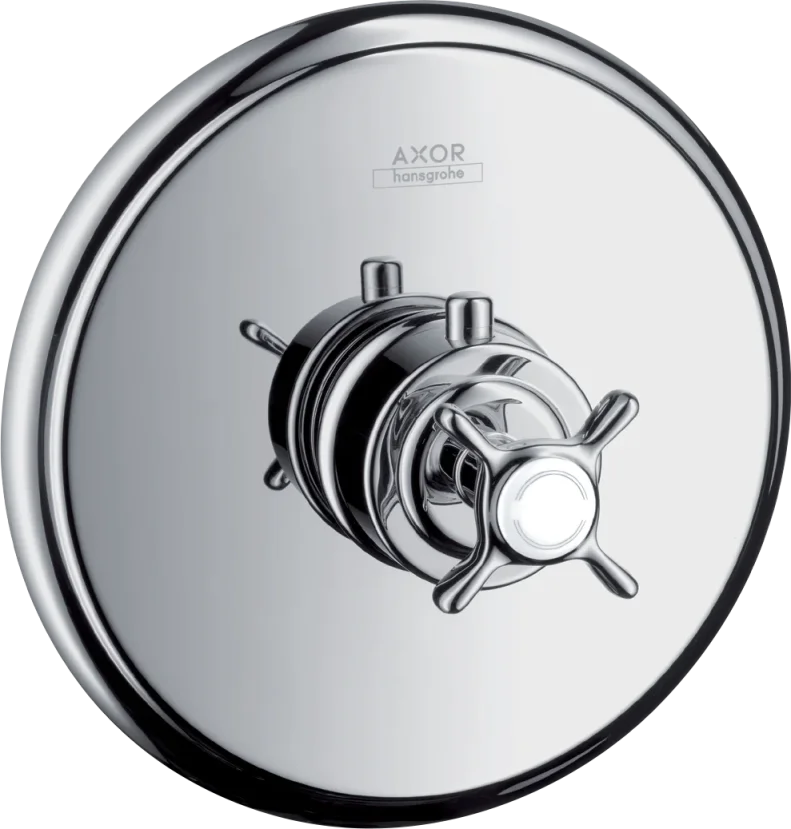 Axor Montreux Thermostatic Mixer Highflow For Concealed Installation With Cross Handle Chrome product image - Image 2