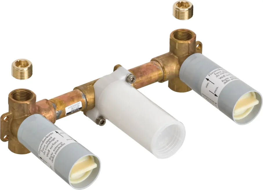 Axor Massaud Basic Set For 3-hole Basin Mixer, Wall-mounted product image - Image 2