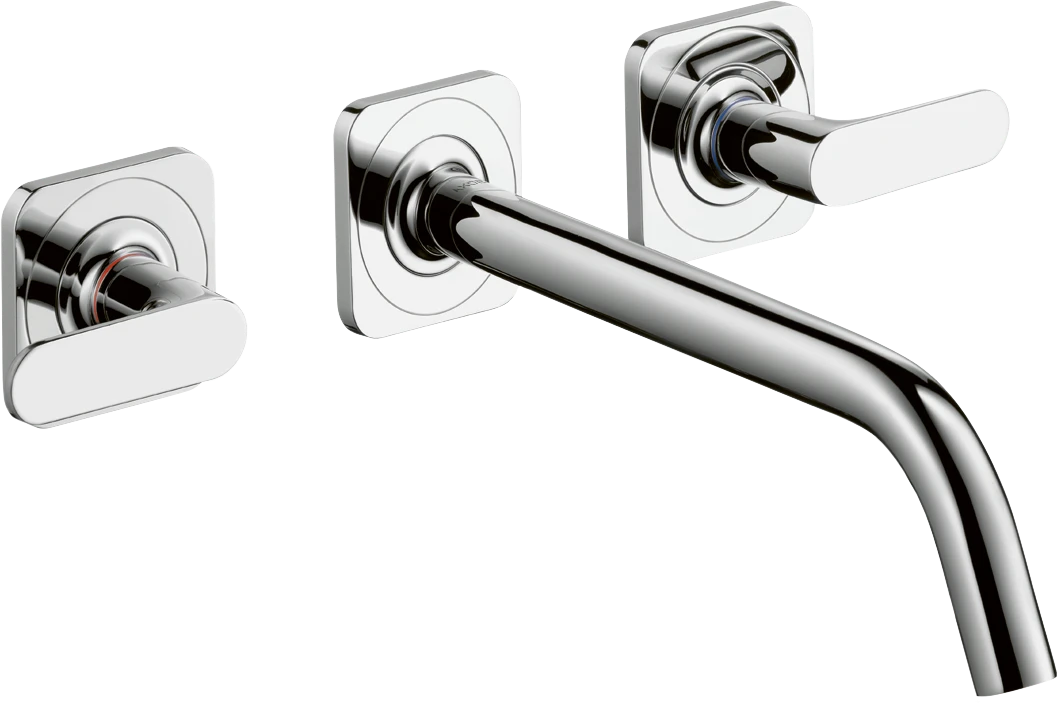 Axor Citterio M 3-hole Basin Mixer For Concealed Installation Wall-mounted With Spout 226 Mm, Lever Handles And Escutcheons Chrome