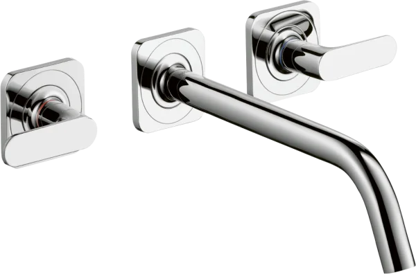 Axor Citterio M 3-hole Basin Mixer For Concealed Installation Wall-mounted With Spout 226 Mm, Lever Handles And Escutcheons Chrome