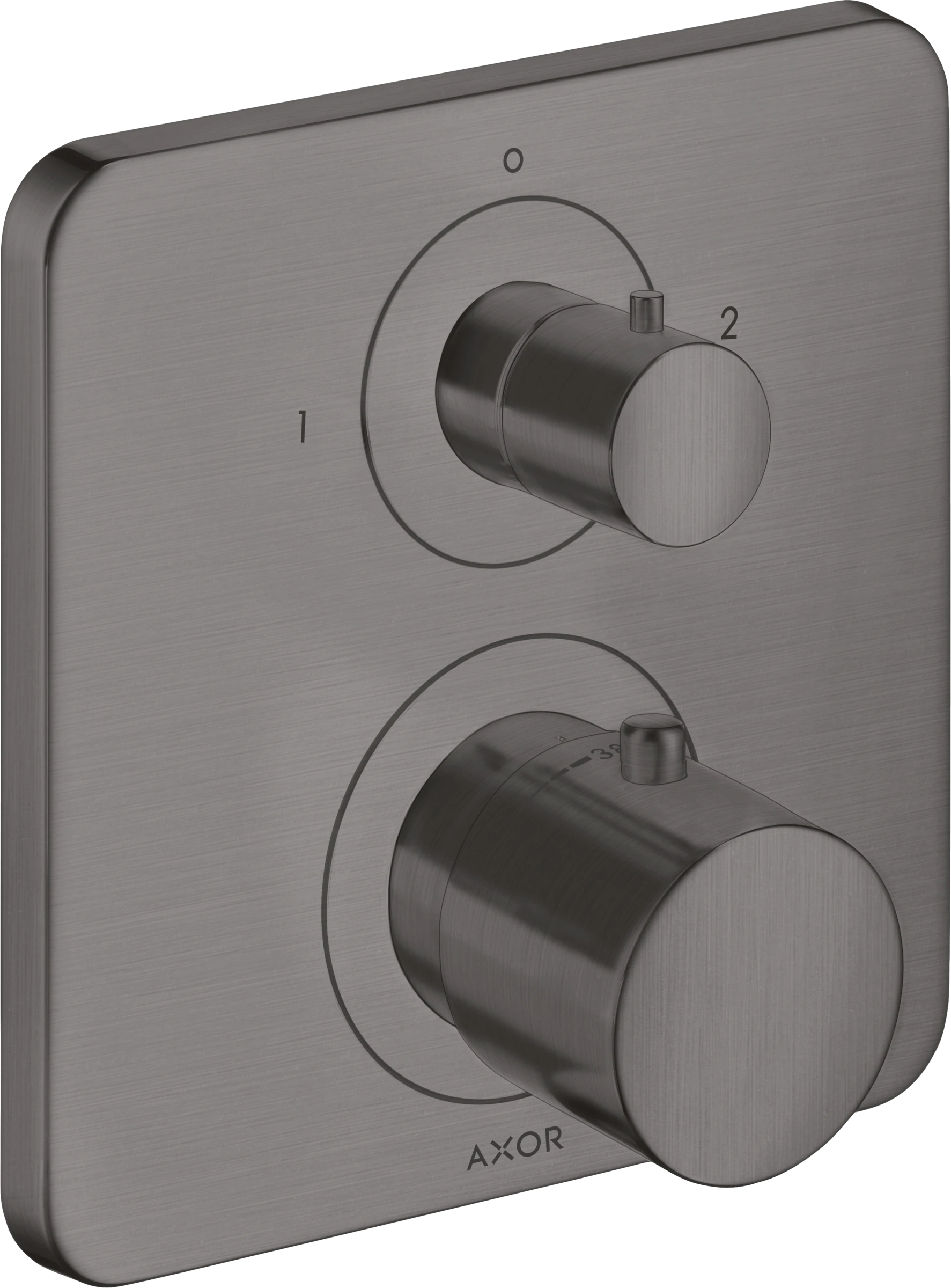 Axor Citterio M Thermostatic Mixer For Concealed Installation With Shut-off / Diverter Valve Brushed Black Chrome