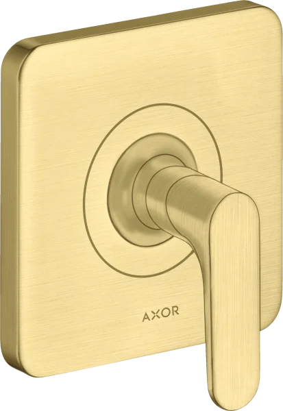Axor Citterio M Shut-off Valve Finish Set With Lever Handle Brushed Brass