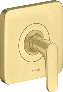 Axor Citterio M Shut-off Valve Finish Set With Lever Handle Brushed Brass