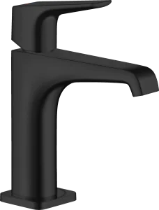 Axor Citterio E Single Lever Basin Mixer 130 With Lever Handle Without Waste Matt Black