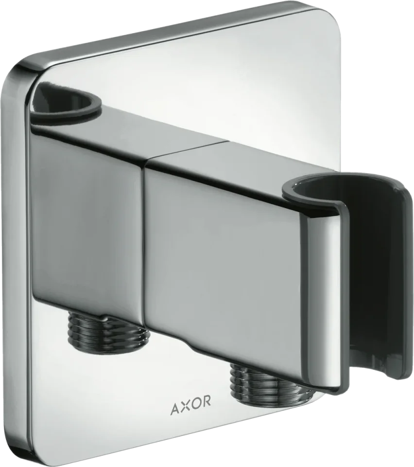 Axor Showersolutions Porter Unit And Wall Outlet Softsquare Chrome detail view - Image 3