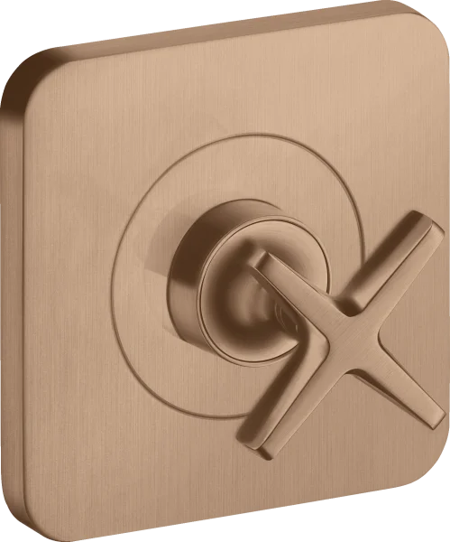 Axor Citterio E Shut-off Valve 12 Cm X 12 Cm Finish Set Brushed Red Gold