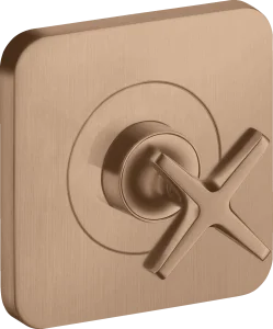 Axor Citterio E Shut-off Valve 12 Cm X 12 Cm Finish Set Brushed Red Gold