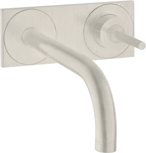 Axor Uno Single Lever Basin Mixer For Concealed Installation Wall-mounted With Spout 165 Mm And Plate Stainless Steel