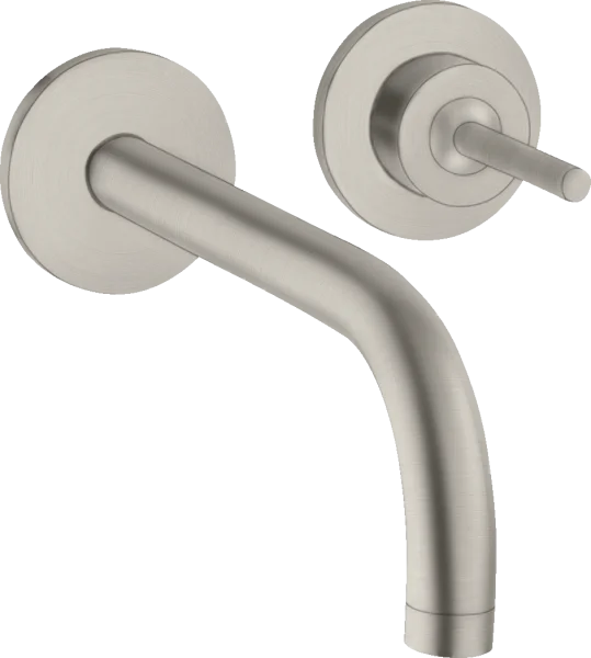 Axor Uno Single Lever Basin Mixer For Concealed Installation Wall-mounted With Spout 225 Mm And Escutcheons Stainless Steel